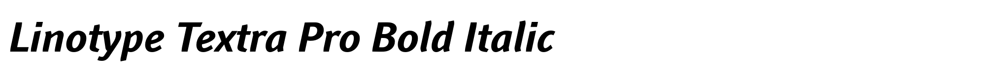 Linotype Textra Pro Bold Italic image